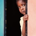 Portrait of poor African child, location Mmankodi village, Botswana