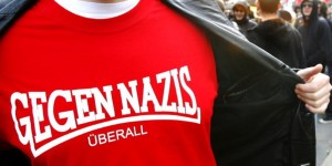 Demonstration gegen Neonazis in Berlin- Lichtenberg