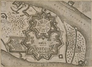 Plan Mannheims und der Festung Friedrichsburg vor dem Dreißigjährigen Krieg Mannheim, Reiss-Engelhorn-Museen Mathäus Merian, 17. Jahrhundert © rem, Foto: Maria Schumann