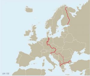 Der geographische Verlauf des eisernen Vorhangs