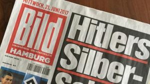  "Bild" vom 21. Juni 2017 titelt mit "Hitlers Silberschatz gefunden".